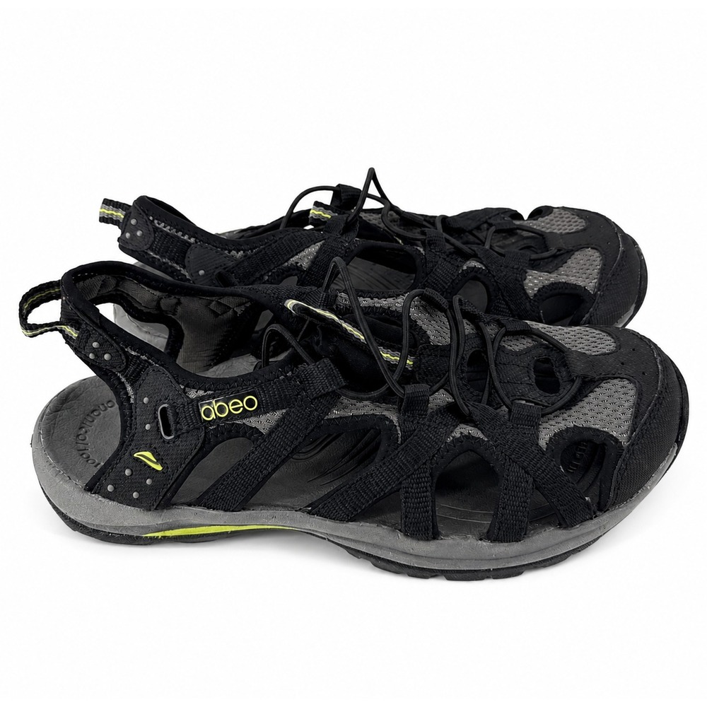 ABEO h2O Delta Sport Sandals Women 8N Black Closed Toe Orthotic Hiking Water